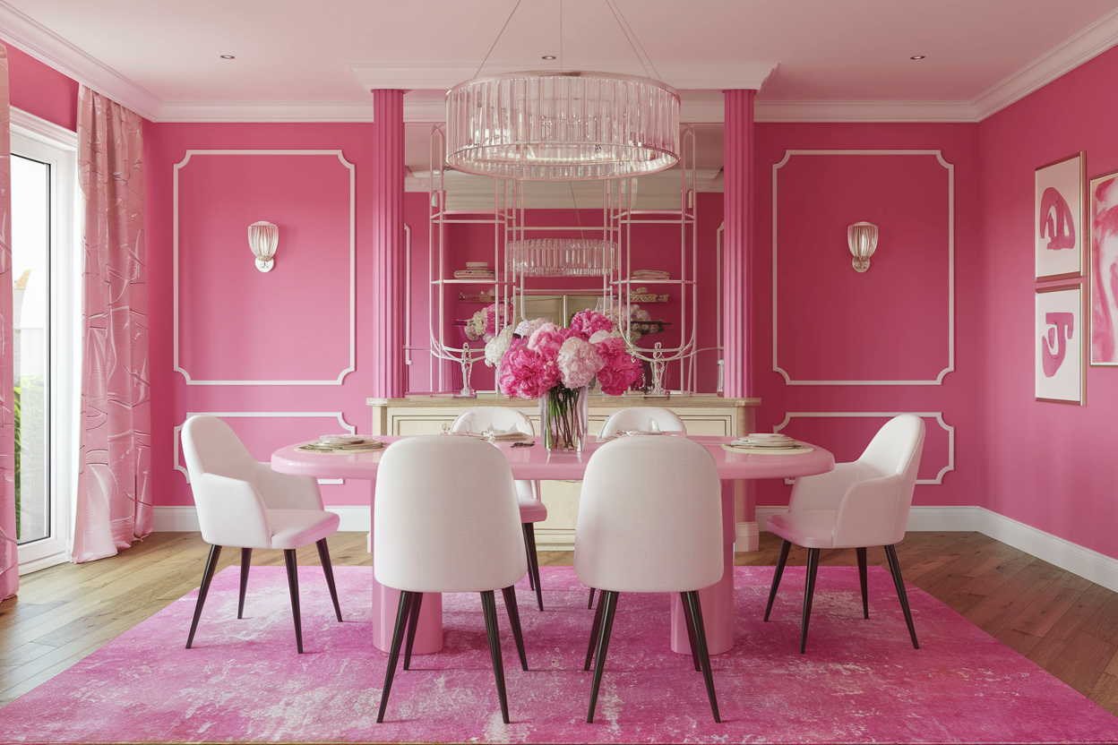 Pink Dining Room