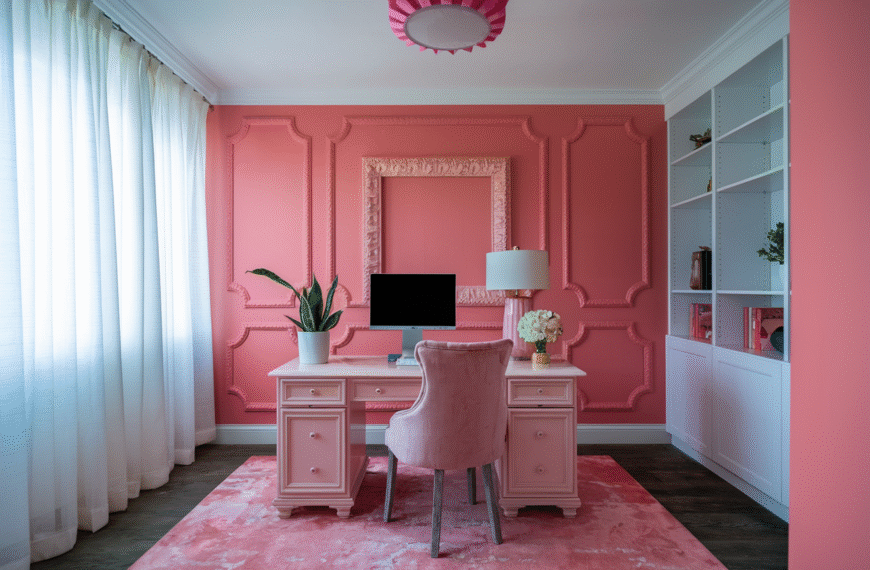 Pink Home Office