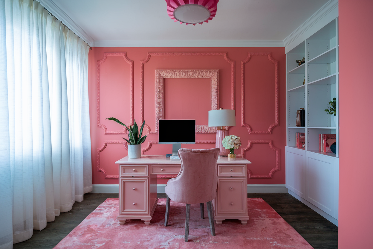 Pink Home Office
