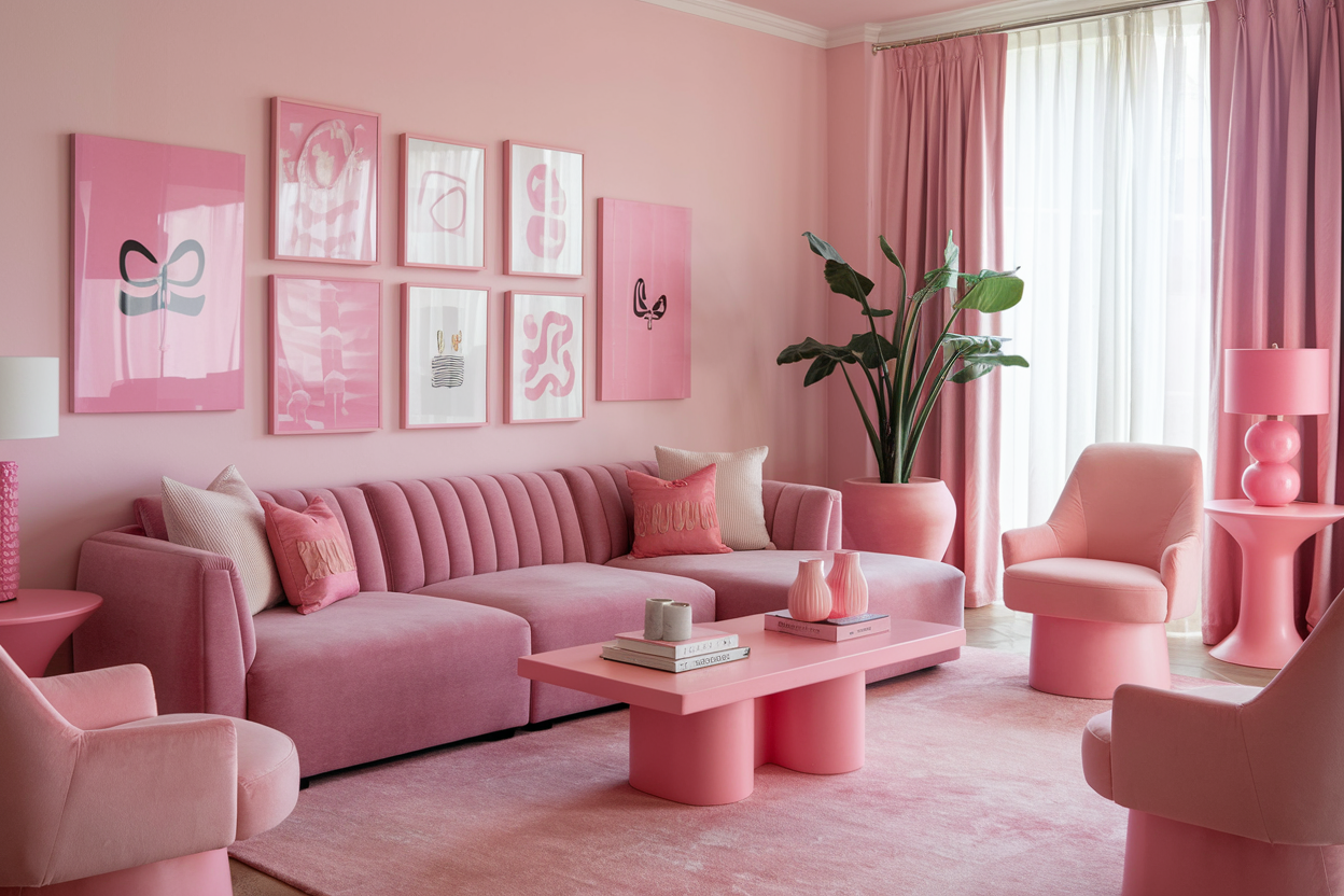 Pink Living Room