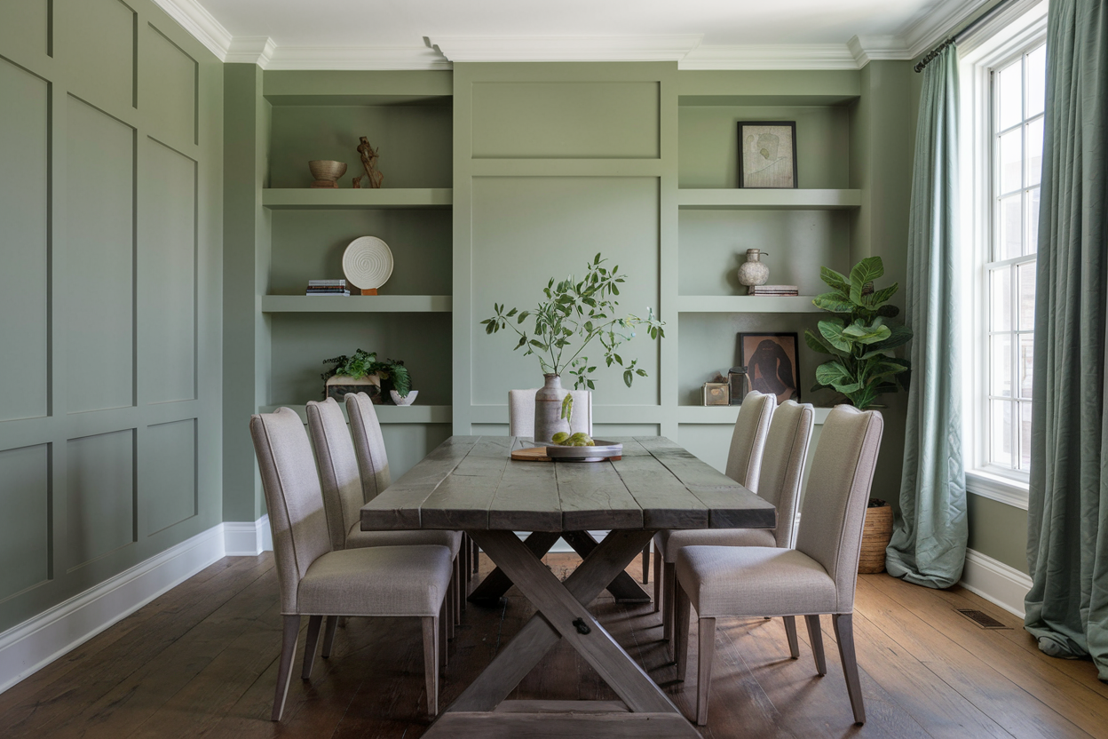 Sage Green Dining Room