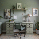 Sage Green Home Office