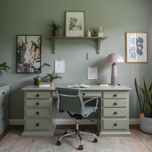 Sage Green Home Office