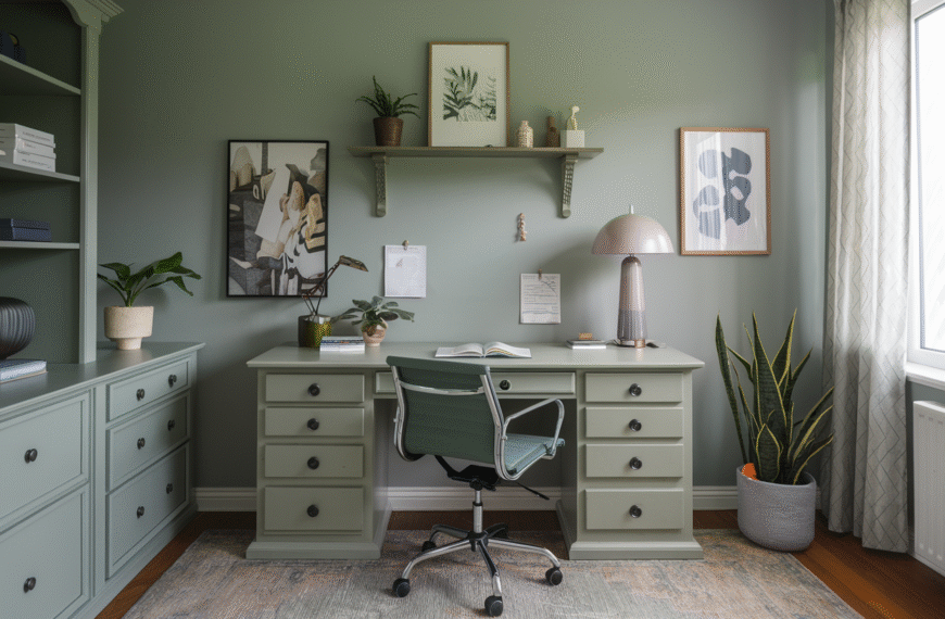 Sage Green Home Office