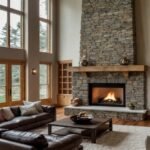 Stone Fireplace