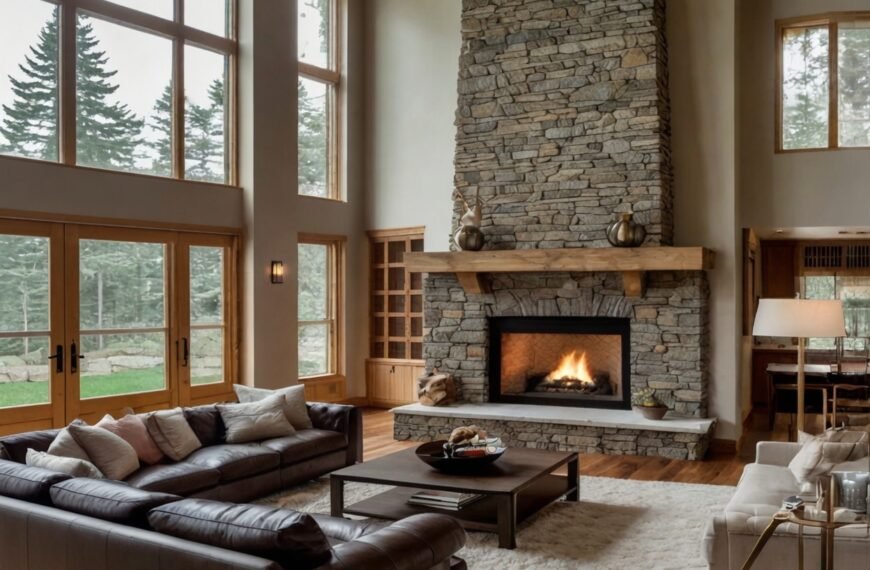 Stone Fireplace