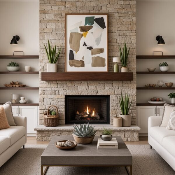 30 Stylish Fireplace Ideas to Warm&hellip;
