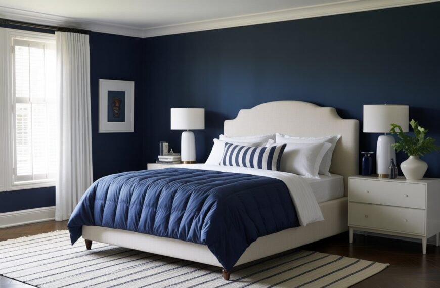 Navy Bedroom