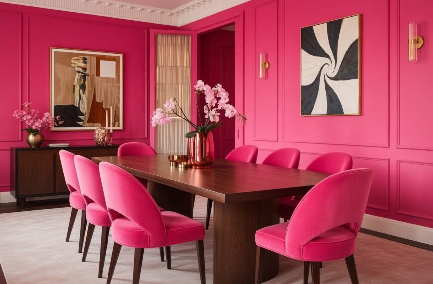 Pink Dining Room