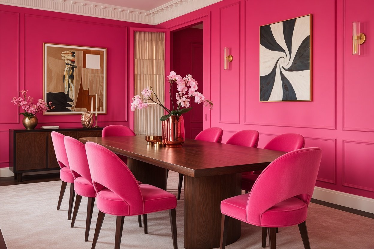 Pink Dining Room